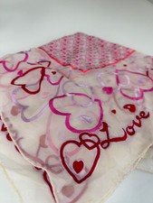 Seidenhalstuch Tuch von Codello mit Herzen ca. 52,5x50cm. Schal Einstecktuch