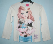 Ƹ̵̡Ӝ̵̨̄Ʒ TOPMODEL Candy Mädchen LA Shirt Mops Hunde Creme Gr 8 128