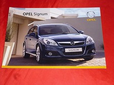 OPEL Signum Edition Sport Cosmo Prospekt Brochure Depliant Folleto von 2007