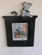 Bild, Wandbild, Kinderzimmerbild, Motivrahmen, Kochtopf, Katzenbild