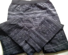 Kuschlige Herbst/Winter Leggings Grau mit Muster - Gr.: M