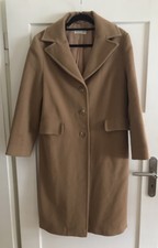 Mantel Damen Wollmantel Wintermant.hellbraun/camelfarben Gr. 40 reine Schurwolle