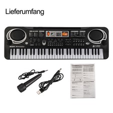 Einsteiger Keyboard E-Piano Kinder-Piano Keyboard 61 Tasten Mikrofon Geschenk~