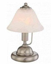  Tischlampe Antique TOUCH Tischleuchte Bett Lampe Nachttischlampe Nickel Messe