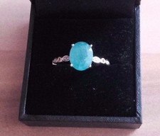 Grandidierit - Ring mit SI Brillanten, 585-er Gold, Gr. 18