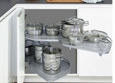 Kesseböhmer  LeMans II Eckschrank Beschlag silbergrau Schwenkauszug 450