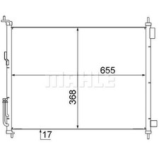 MAHLE Kondensator für Klimaanlage z. Bsp. für NISSAN