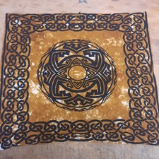 4er Set Kissenhüllen ca. 45x40 Orange Mandala Kelten Indien Rune Keltisch Celtic