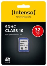 Intenso SD Karte SDHC 32 GB Class 10 Speicherkarte 32GB für Kamera PC Notebook 