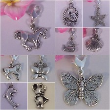 ♥ Charm Anhänger silber Katze Pferd Fohlen Delfin Maus Muschel Seestern Pony ♥ 