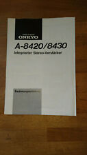 Onkyo A-8420 / 8430  Bedienungsanleitung Operating Instuctions Manual
