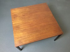 Vintage Tisch Couchtisch Wohnzimmertisch Holz Stahlrohr 60s 70er Design