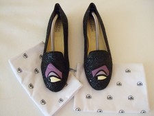 Chiara Ferragni Damen Schuhe-Slipper Farbe Schwarz-Glitzer Große 40