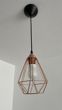 Lampe Leuchte Hängeleuchte Deckenlampe Bronze Diamant 25x15 Kabel 80