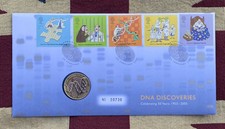 2003 Royal Mint £ 2 Münzabdeckung PNC 'DNA Entdeckungen'  