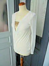 Designer Shirt SCHUMACHER gr. 1 = 34 langarm t- top dorothee pailletten luxus
