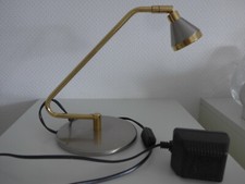 Halogen Nacht-Tisch-Konsolen-Leuchte Messing/Edelstahl Neuwertig -Top Zustand-