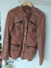 ♥️MAZE Lederjacke butterweich Damen cognac Biker Style Gr. 40 Top!!!!♥️