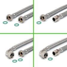 1/2" und 3/4" Edelstahl Panzerschlauch DN13 Flexschlauch Metallschlauch Sanitär