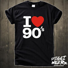 I LOVE ( HEART ) 90s | 90er | NEUNZIGER | PARTY | DISCO CLUB | FUN SHIRT S-5XL