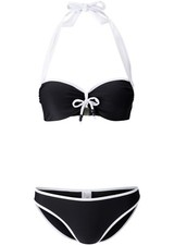 ZAUBERHAFTER BÜGEL BIKINI IN SCHWARZ/WEIß IM SUPER DESIGN GR.36 CUP-B NEU /595