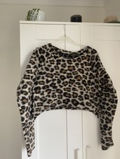 Dark Wilds"" Leopardendruck Wollmischung gemütlich zugeschnittener Pullover 