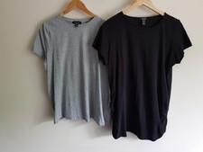 Neu Look Umstands-T-Shirt Größe 16 kurzarmig Top Bundle (2 Artikel)