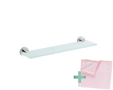 WENKO Glas Wand Ablage Edelstahl BOSIO Halterung Hänge Bad Regal Gäste WC Platte