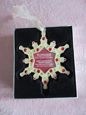 Weihnachtsbaum hängender Bilderrahmen Schneeflocke Juweliert versilbert