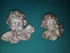 2er Set Scioto Engelsköpfe Putte Dekoration Keramik Maße je 10cm x 9cm