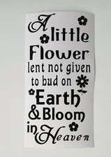 Blume Fastenzeit nicht entlastet Bud auf Erde & Bloom im Himmel-Zitat Aufkleber Vinyl