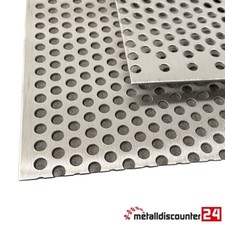 Edelstahl Lochblech Rv 5-8 K240 geschliffen 1,5mm V2A Gitter bis 2000mm 