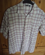 Herren Oberhemd Kurzarm weiß-kariert Größe L 41-42 von Angelo Litrico