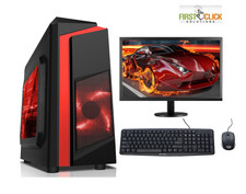 FCS Fast Gaming PC Computer Bundle Intel Quad Core i5 16GB 1TB Win 10 2GB GT 710