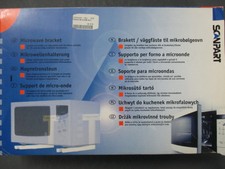 Mikrowellenhalter einstellbar, robust, Scanpart, weiß, UNBENUTZT