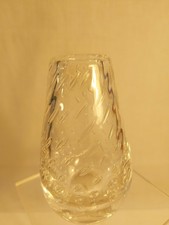 kleine Vase, durchsichtiges Glas, mit Lufteinschlüssen, Höhe 11x 4cm (Durchmesse
