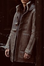 Neuer Tigha Yps Shearlingmantel Modell Forest Sand ausverkauft -XL- KP 1.499,- €