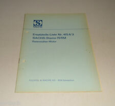 Teilekatalog Sachs Nr. 415.6/3 Sachs-Stamo 76 RM Stand 1967