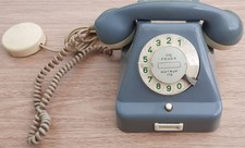 Telefon DFG Marburg - grau mit Erdtaste grüne Ziffern - guter Zustand - Nachlass