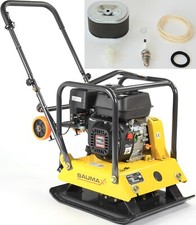 Rüttelplatte BAUMAX 104 kg 20 kN komplettset PU-Matte Fahrwerk Wartungskit