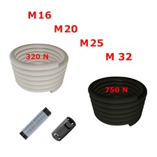 Leerrohr Flexrohr Wellschlauch Flexmuffe M16 M20 M25 M32 betonfest 10/25/50/100m