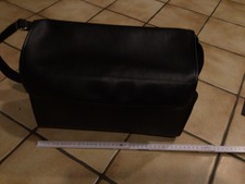 kameratasche groß Kunstleder schwarz Vintage top