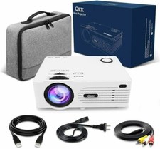 QKK-Projektor Mini-Projektor mit tragbarer Tasche Videoprojektor 1080p Full HD..