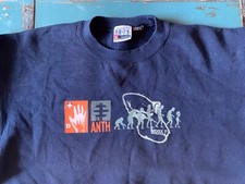 AWS Alien Workshop Very Rare 1990er Original Made in U.S.A. MED Blue Sweatshirt