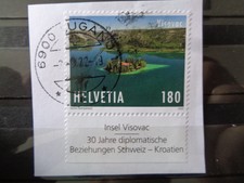 SCHWEIZ 2022: Diplom.Beziehungen zu Kroatien, gestempelt