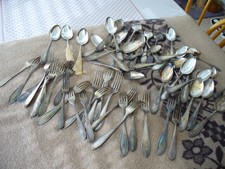 3,7 Kg Besteck Wellner WMF 90er Auflage Silberschrott +2,2 Kg Messer