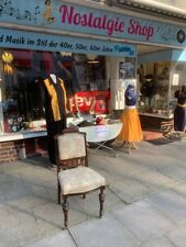 hochlehniger Stuhl Historismus 1880 Top gepolstert antik alt stabil wohnfertig