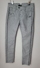 * GANG * JEANS GR. 36 HOSE HAHNENTRITT FEIN KARIERT DAMEN DAMENJEANS 2207031