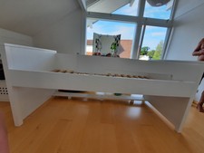 bopita Hochbett Jugendbett  Kinderbett 90 x 200 cm weiß halbhoch Material MDF