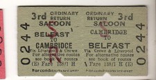 Bahnticket BR(E) Limousine Cambridge - Belfast